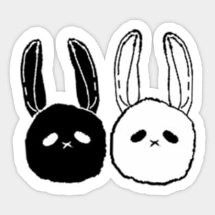 B&W Twin Buns Sticker